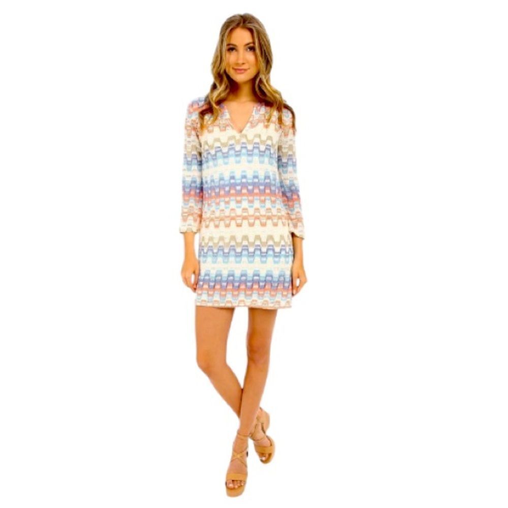 Trina Turk Women's Layne 2 Geo Stripe Raschel Knit Dress
Multi Size Medium
